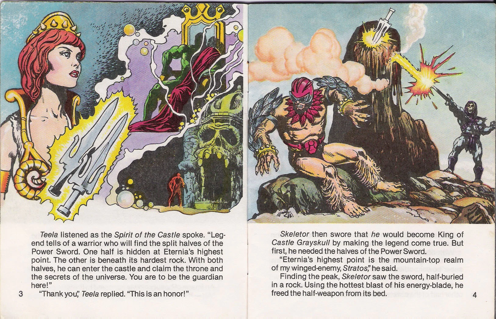 Interior page from King of Castle Grayskull, page 1, painted by Alfredo Alcala, 1982