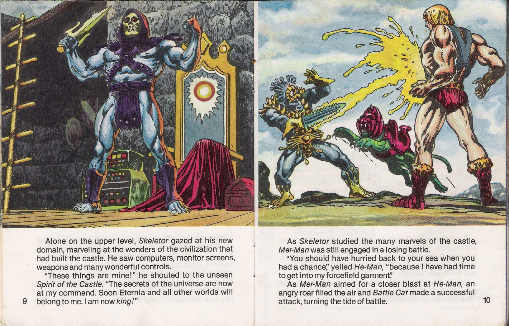 Interior page from King of Castle Grayskull, page 4, painted by Alfredo Alcala, 1982