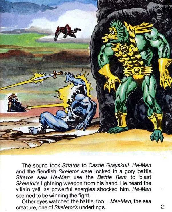 Interior page from Battle in the Clouds, page 1, painted by Alfredo Alcala, 1982