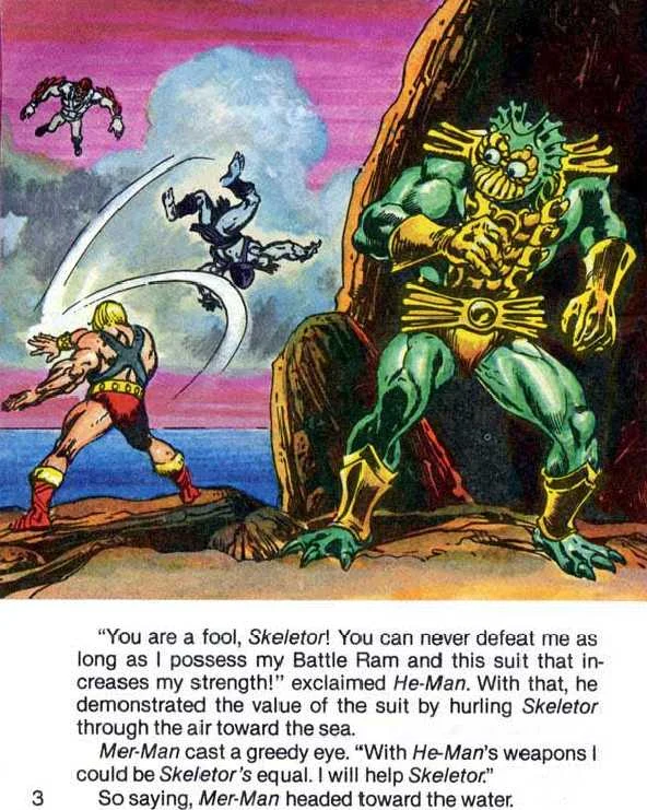 Interior page from Battle in the Clouds, page 2, painted by Alfredo Alcala, 1982
