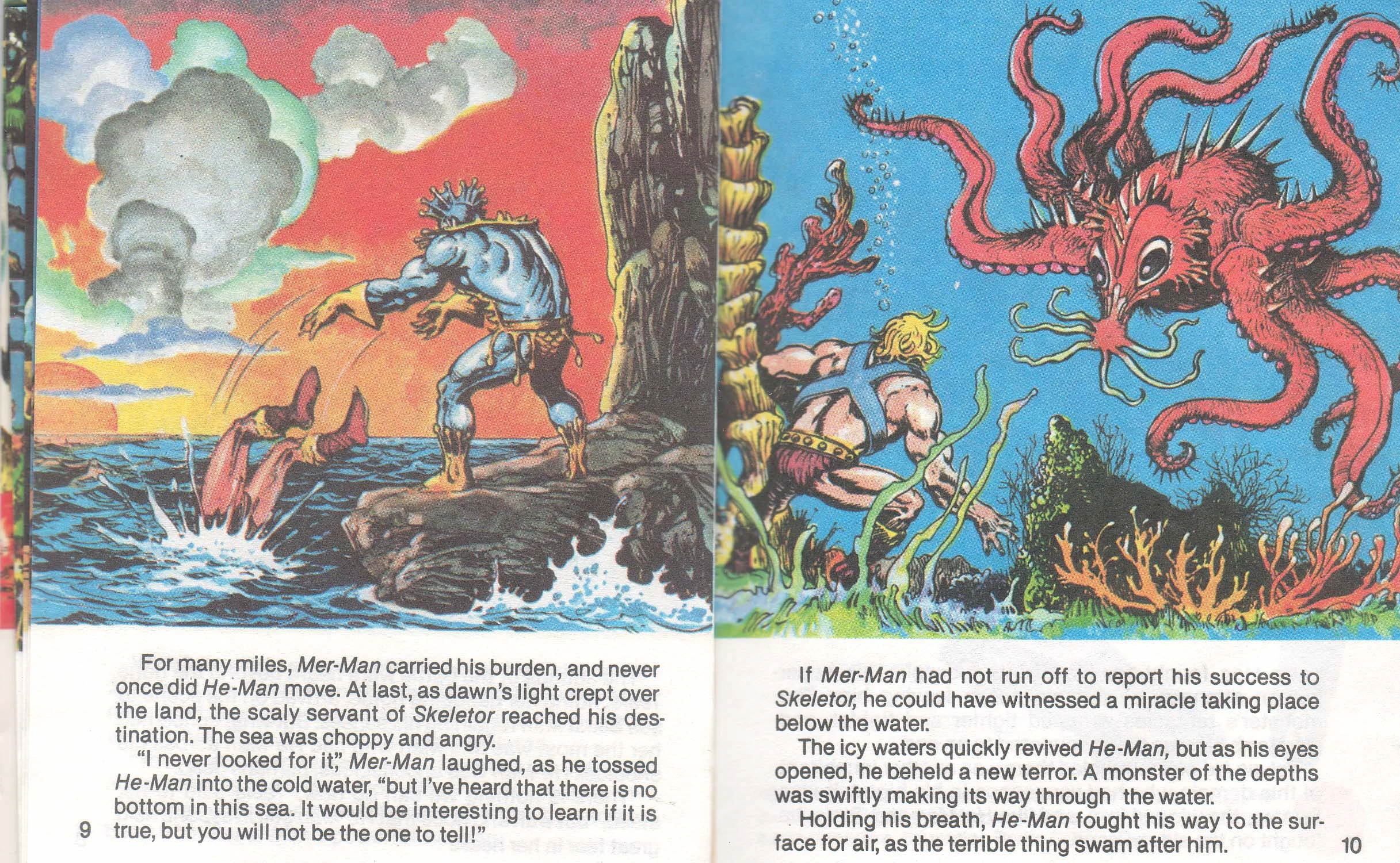Interior page from The Vengeance of Skeletor, page 3, painted by Alfredo Alcala, 1982