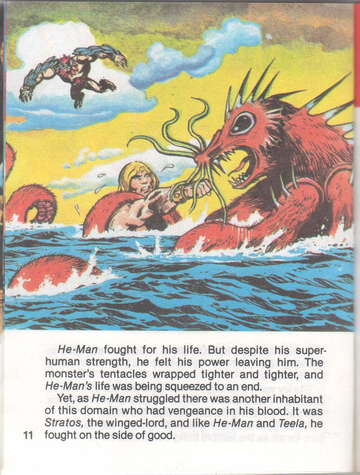 Interior page from The Vengeance of Skeletor, page 4, painted by Alfredo Alcala, 1982