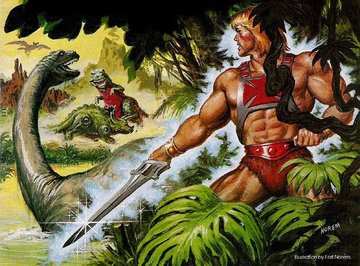 Preternia patrol, Powers of Grayskull era, c. 1987., Masters of the Universe artwork by Earl Norem