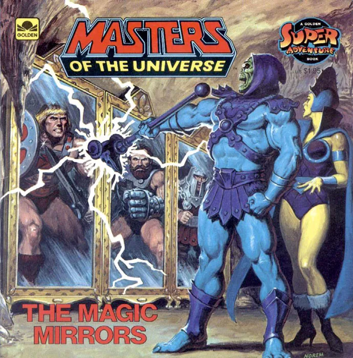 Cover of the Golden Book The Magic Mirrors, painted by Earl Norem, 1985