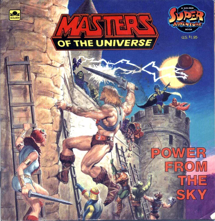 Cover of the Golden Book Power From the Sky, painted by Earl Norem, 1986