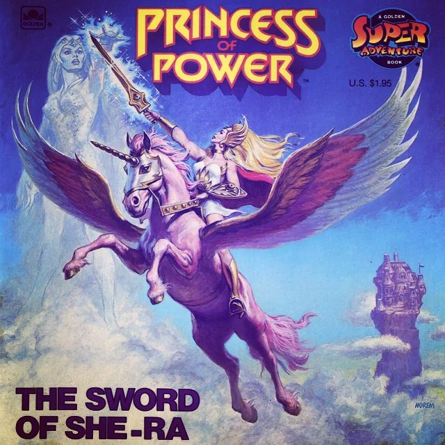 Cover of the Golden Book The Sword of She-Ra, painted by Earl Norem, 1986