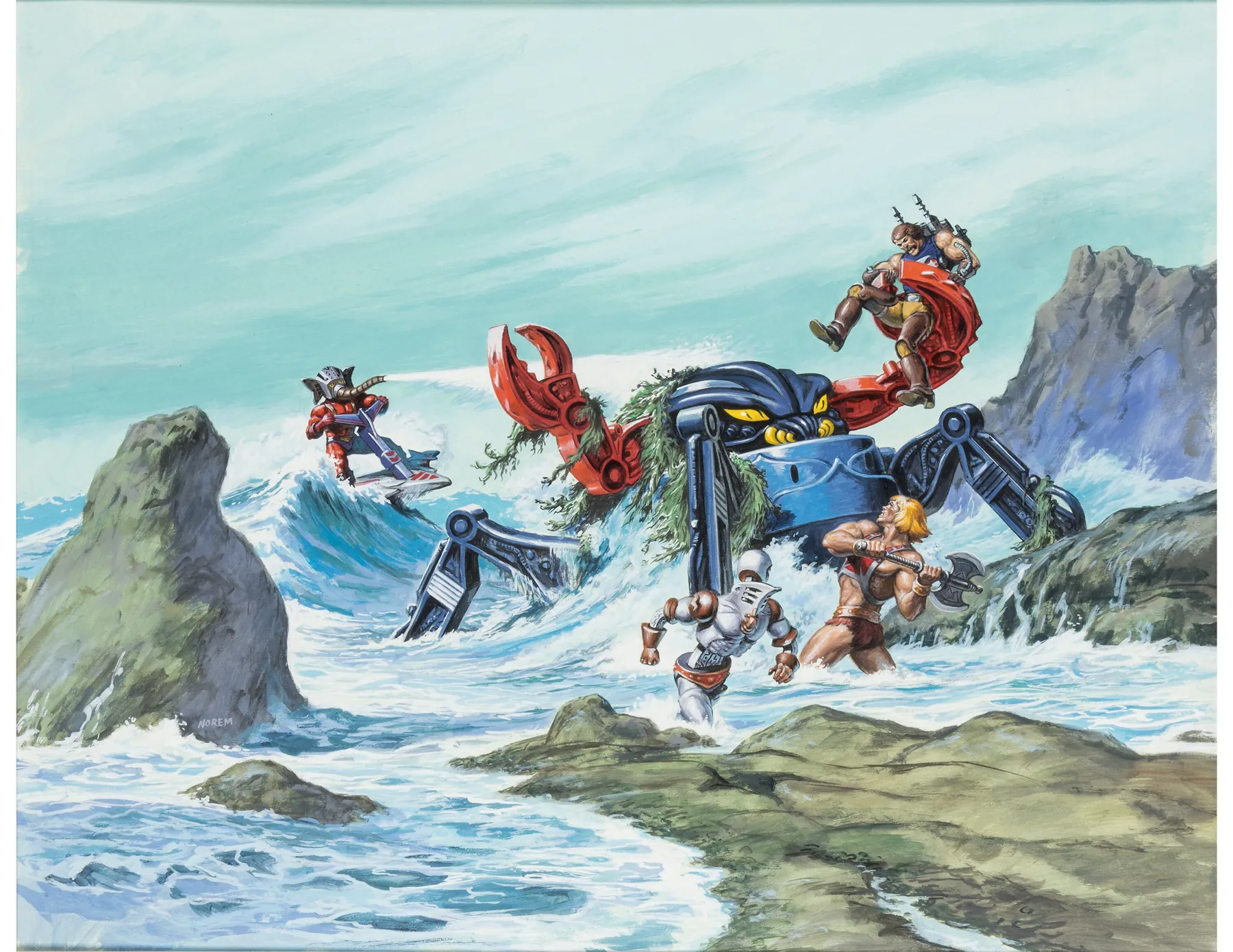 Monstroid Rising, original Masters of the Universe painting by Earl Norem