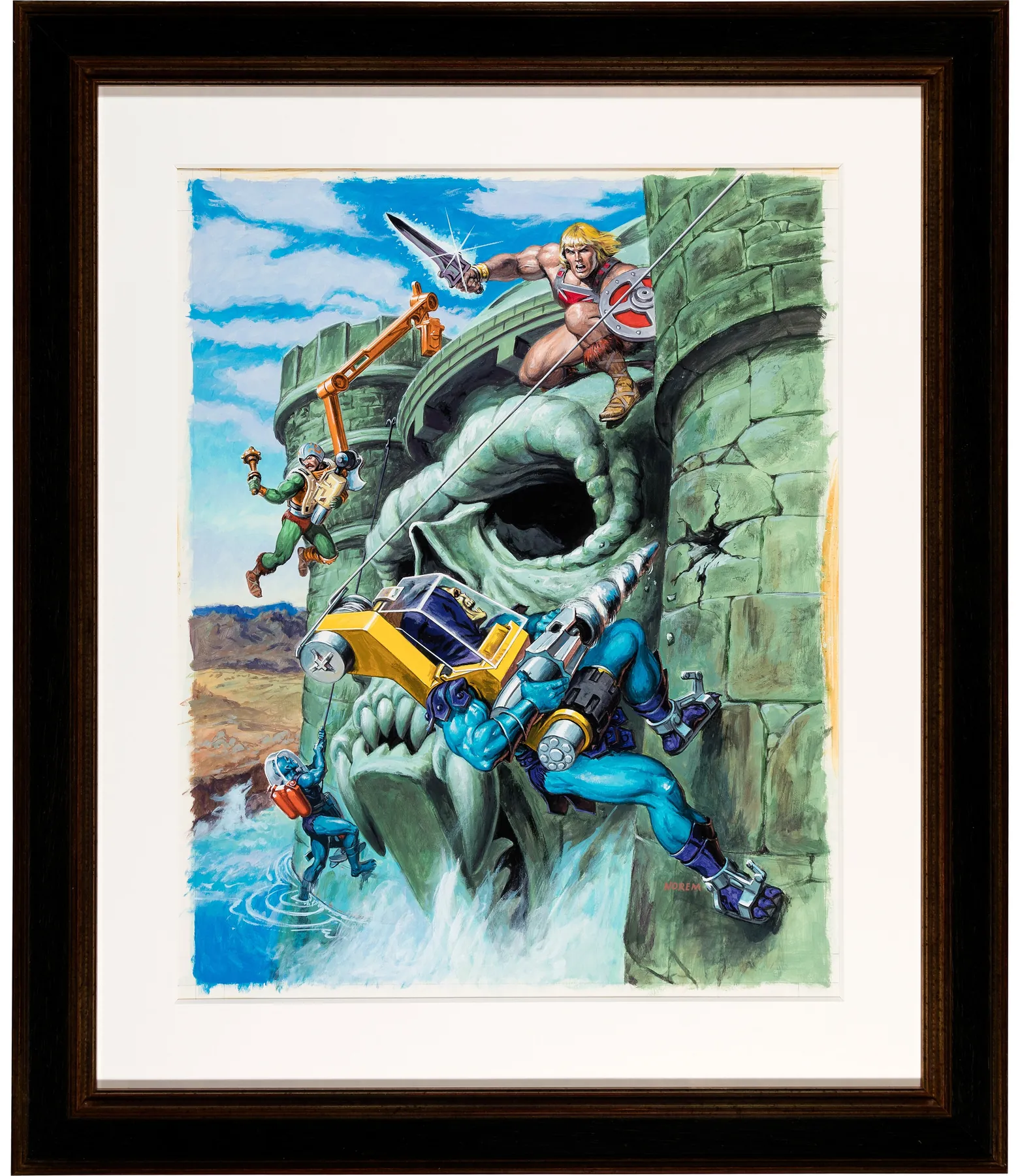 Tower Tools Attack on Grayskull, original Masters of the Universe painting by Earl Norem
