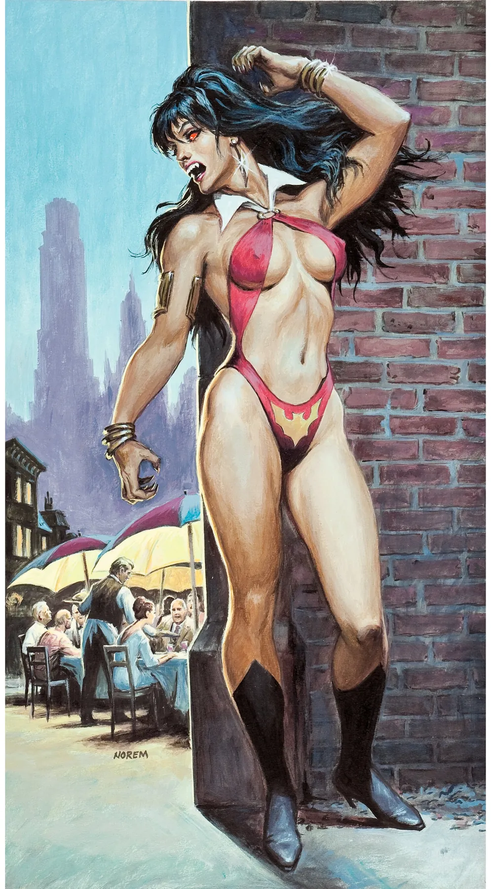 Vampirella Gallery Card #37, original painting by Earl Norem