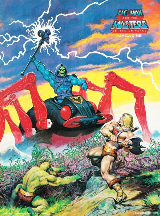 Skeletor Attacks!, Masters of the Universe poster painted by Earl Norem